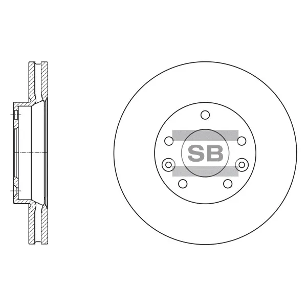 Диск тормозной передний KIA CARNIVAL 01-06 /VENT D=274MM SANGSIN BRAKE SD2004