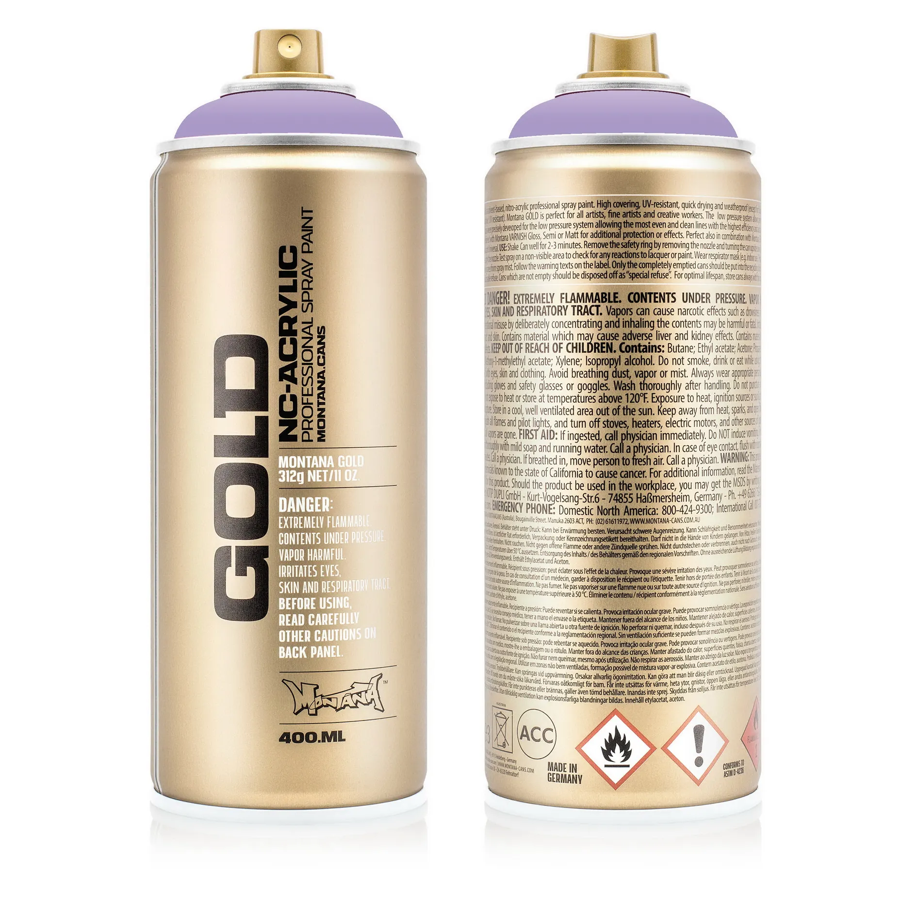 Краска GOLD светло-лиловая MONTANA CANS G4110