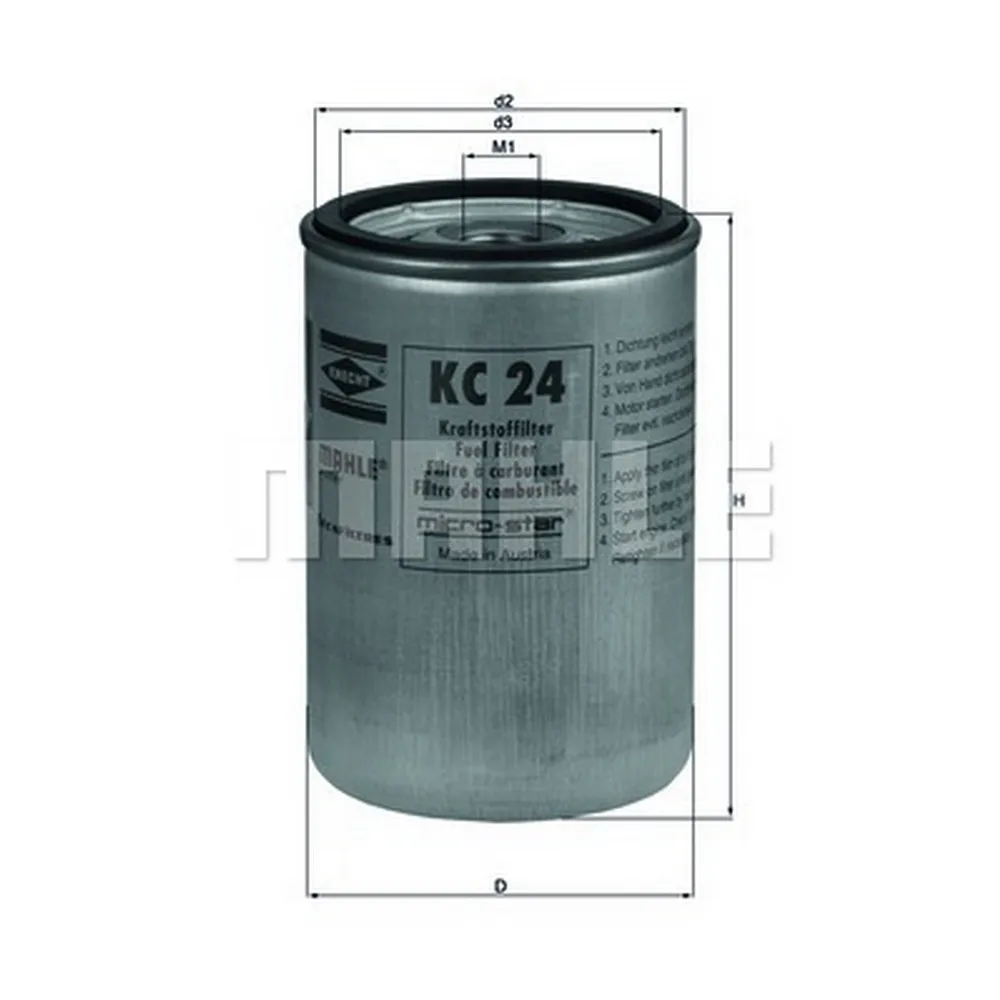 Фильтр топливный KNECHT/MAHLE KC24