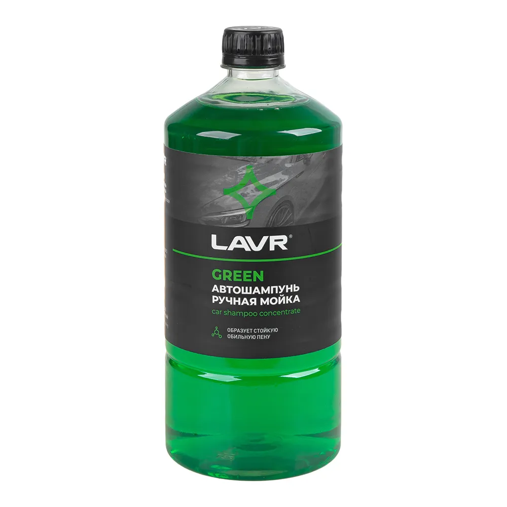 Автошампунь для ручной мойки Green, 1 л LAVR Ln2265