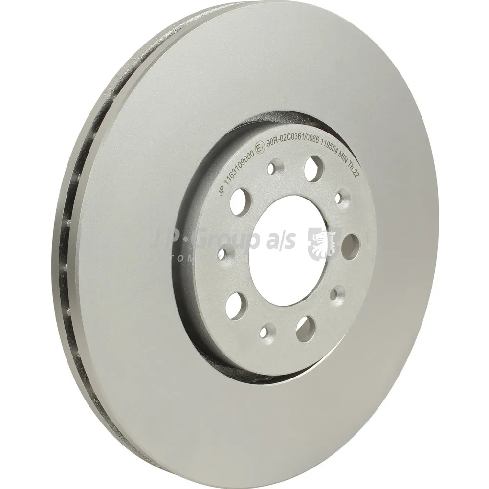 Диск тормозной AUDI A3 VOLKSWAGEN G4 SKODA FABIA передний вент. JP GROUP 1163109000