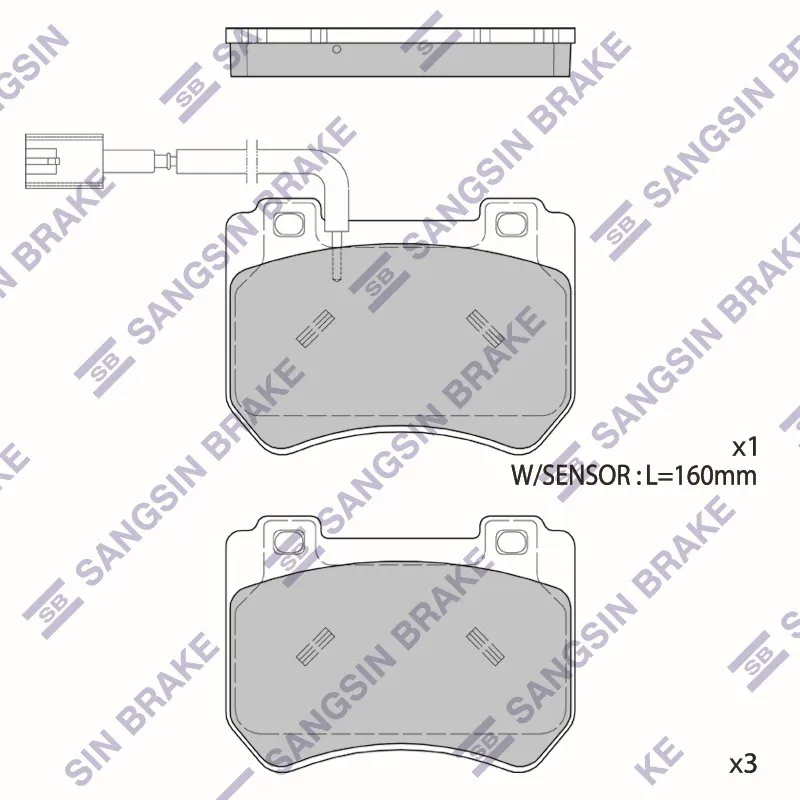 Колодки тормозные ALFA ROMEO 159 SANGSIN BRAKE SP4188