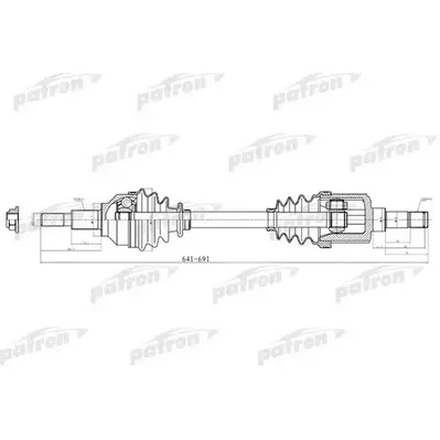 Полуось лев CHRYSLER: SEBRING 08-09 \ DODGE: AVENGER 08-09 PATRON PDS2041