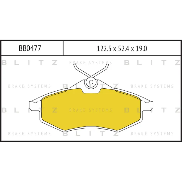 Колодки тормозные дисковые передние CITROEN C3 02-> BLITZ BB0477