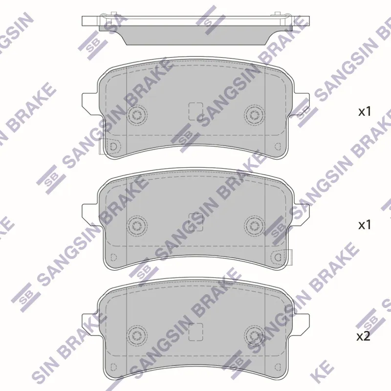 Колодки тормозные дисковые HAVAL H9 2014 R SANGSIN BRAKE SP2511