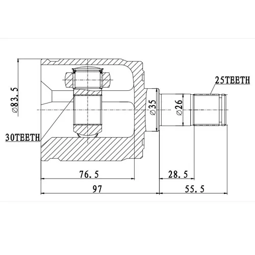 ШРУС внутренний HONDA INTEGRA (93-- 00 ),- R ZIKMAR Z87915R
