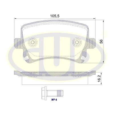 КОЛОДКИ ЗАД AUDI A3 ДИСК 16 03-. VW TOURAN ДИСК 15 03- ECO-LINE G.U.D GBP880102