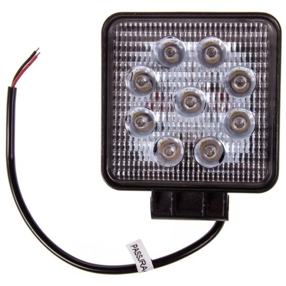 Фара светодиодная OFF ROAD 105105мм квадратная 12V/24V 27W 6000К 9 диодов Дальний свет; SKYWAY SKYWAY S07201012