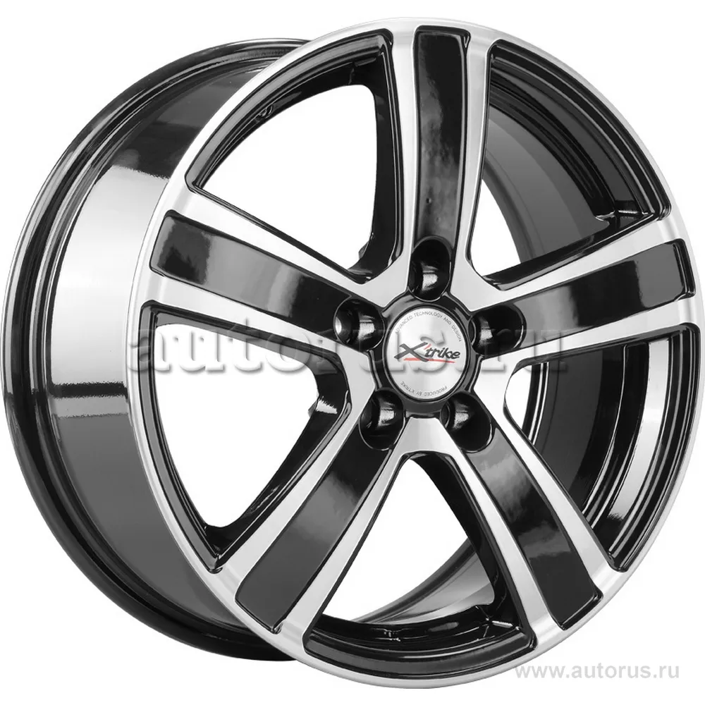 Диск литой R16 7J 5x112/66.6 ET45 X-trike X-108 BK/FP 10917