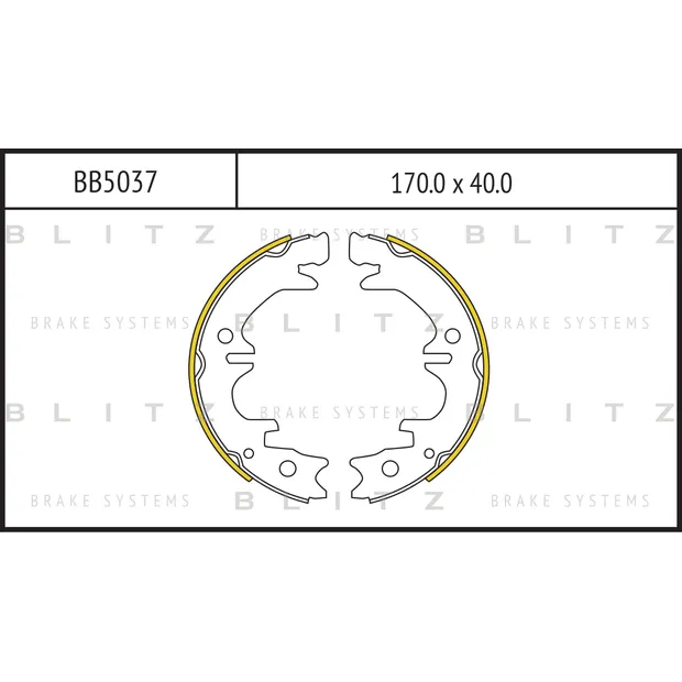 Колодки тормозные барабанные LEXUS RX 97->TOYOTA Camry/Avensis 91-> BLITZ BB5037