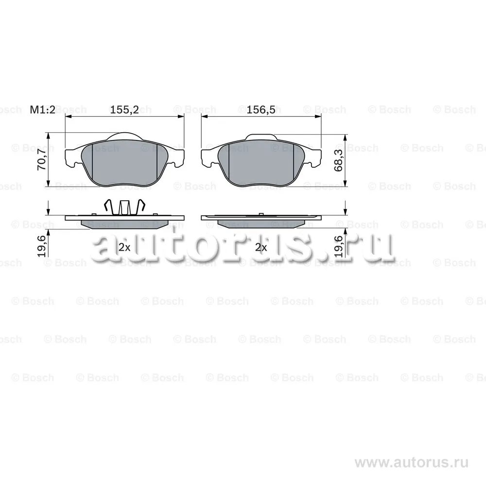 Колодки тормозные передние BOSCH 0 986 494 033