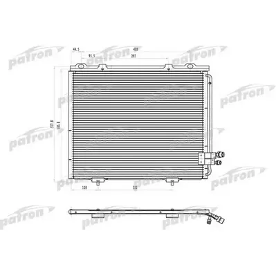 Радиатор кондиционера паяный MERCEDES-BENZ: E-CLASS W210 2.0-3.0D 95-02 PATRON PRS1058