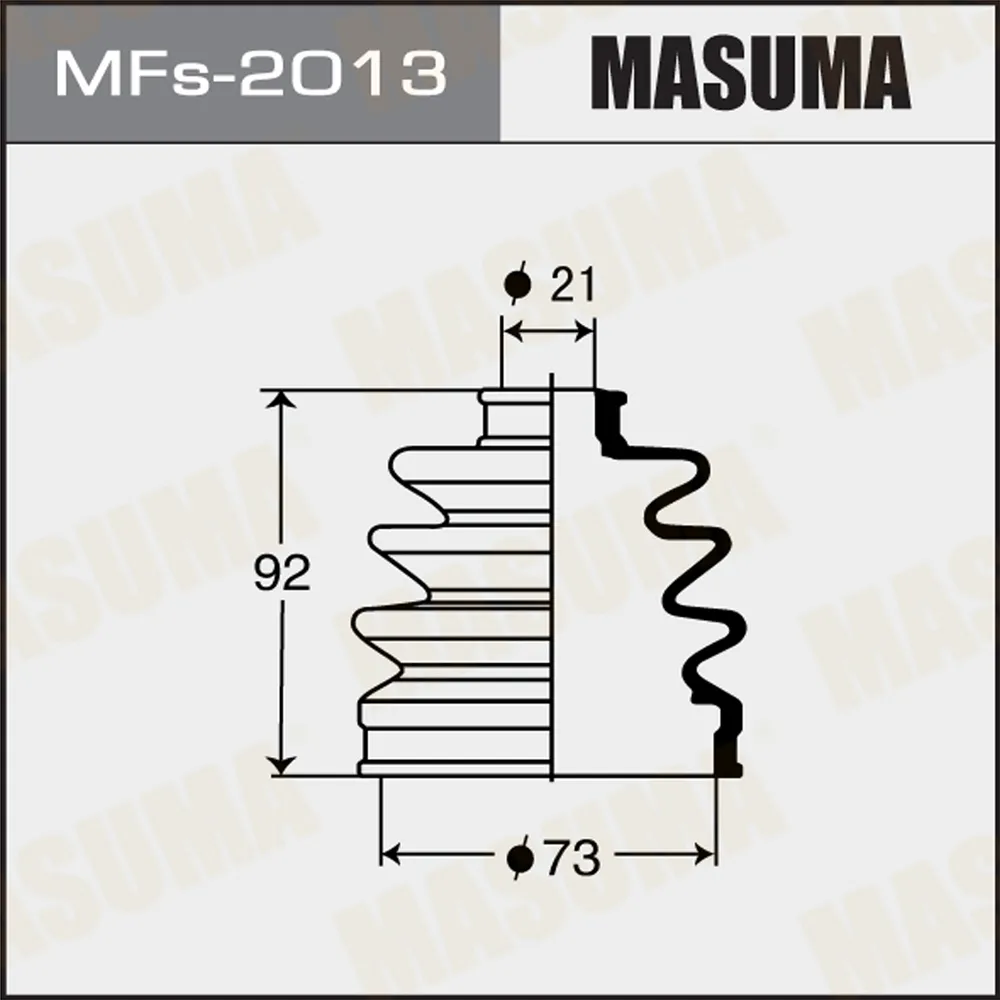 Пыльник ШРУСа наружн MASUMA MFS2013
