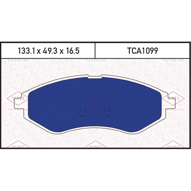Колодки тормозные дисковые передние CHEVROLET Aveo/Cobalt 03->DAEWOO Kalos 02-> TATSUMI TCA1099