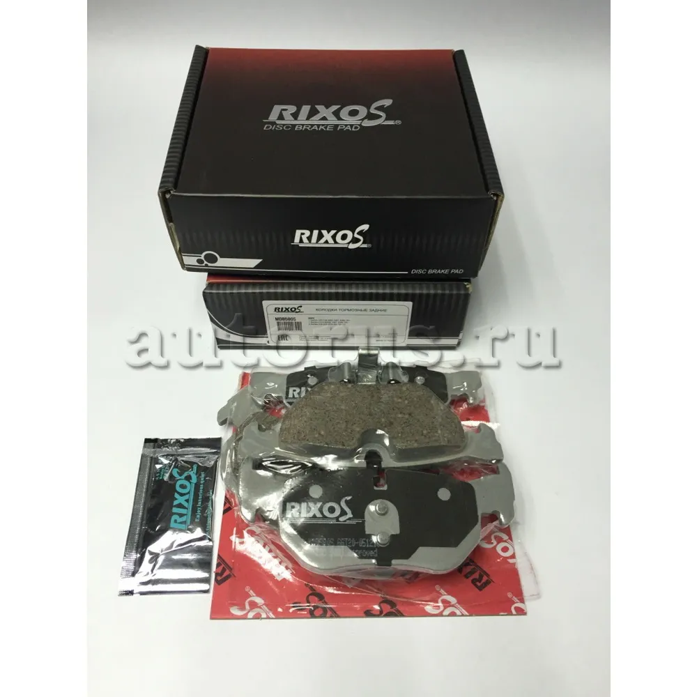КОЛОДКА ТОРМОЗНАЯ ДИСКОВАЯ задняя BMW E87/E90/E91/E92/E93 05-12 (в комл. противошумная пластина, сма RIXOS md8580s
