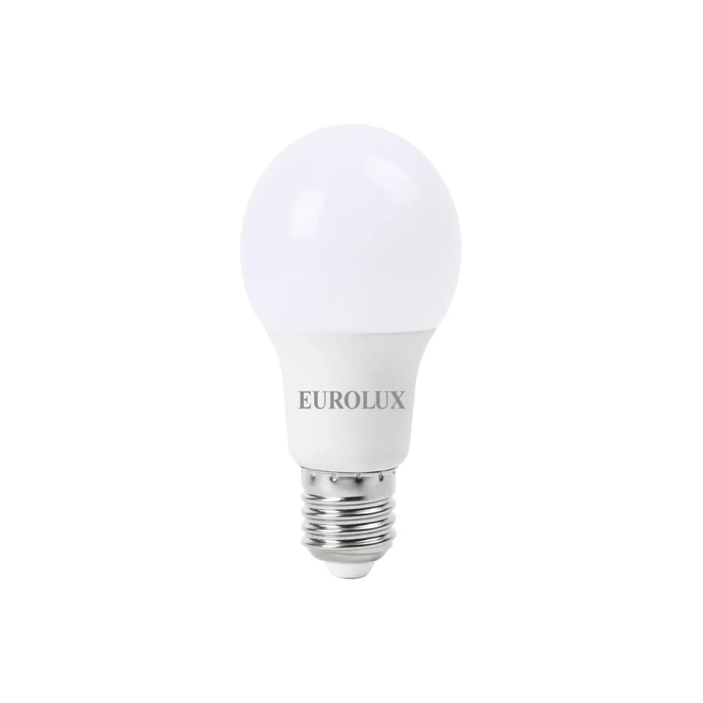 Лампа светодиодная 230V бытовая 11W E27 6000K Eurolux LL-E-A60 1 шт. картон 76/2/73