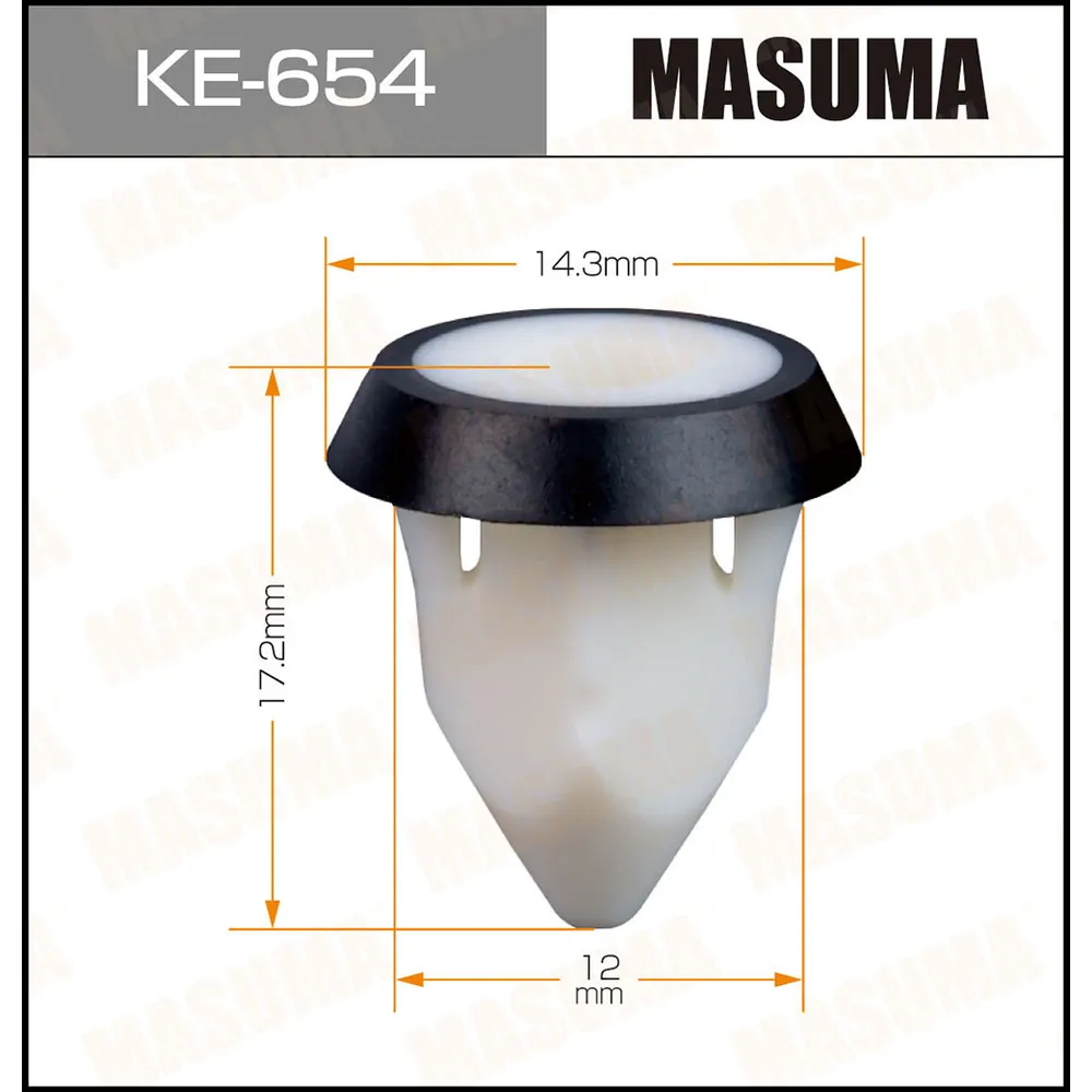 Клипса автомобильная уп.50 MASUMA KE-654