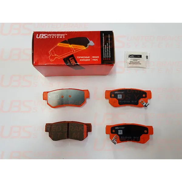 Тормозные колодки для HYUNDAI SANTA FE 01-06/SONATA (TAGAZ)/GETZ/TUCSON 06-10/KIA SPORTAGE 04-/06-/O UBS B1103018