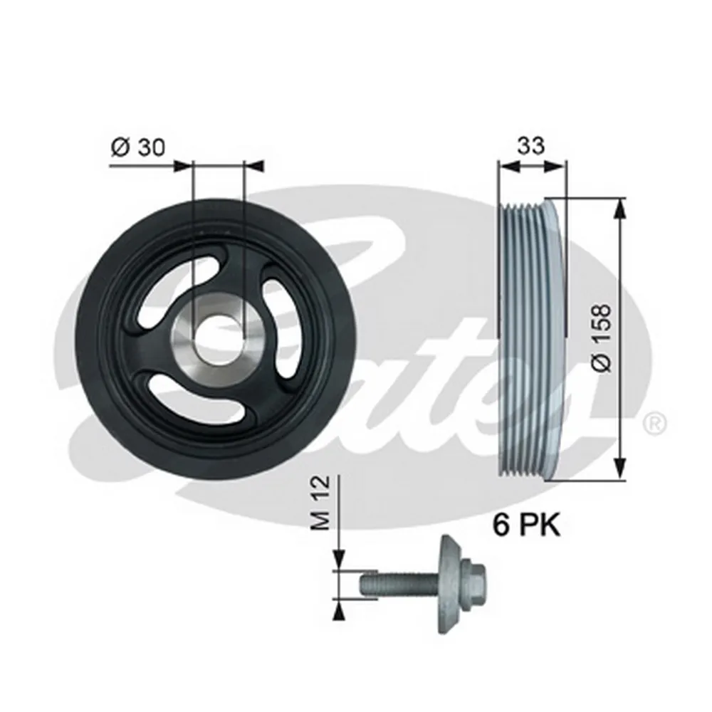 Шкив коленвала GATES TVD1061A