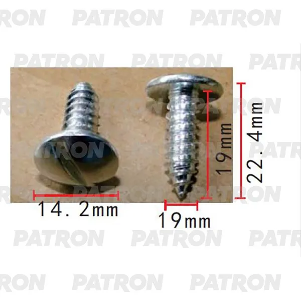 Саморез Применяемость: Саморез 6.2x22.4mm универсальный PATRON P37-2196