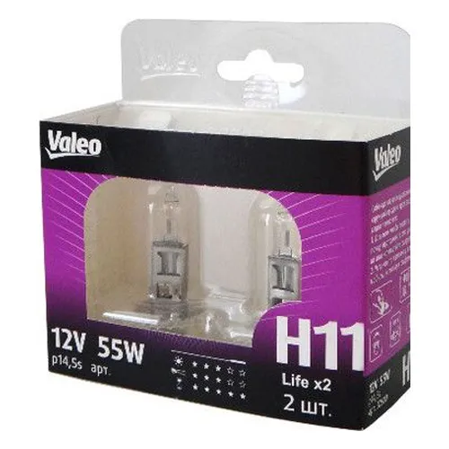 Лампа 12V H1 55W VALEO Life x2 2 шт. DUOBOX 032 600
