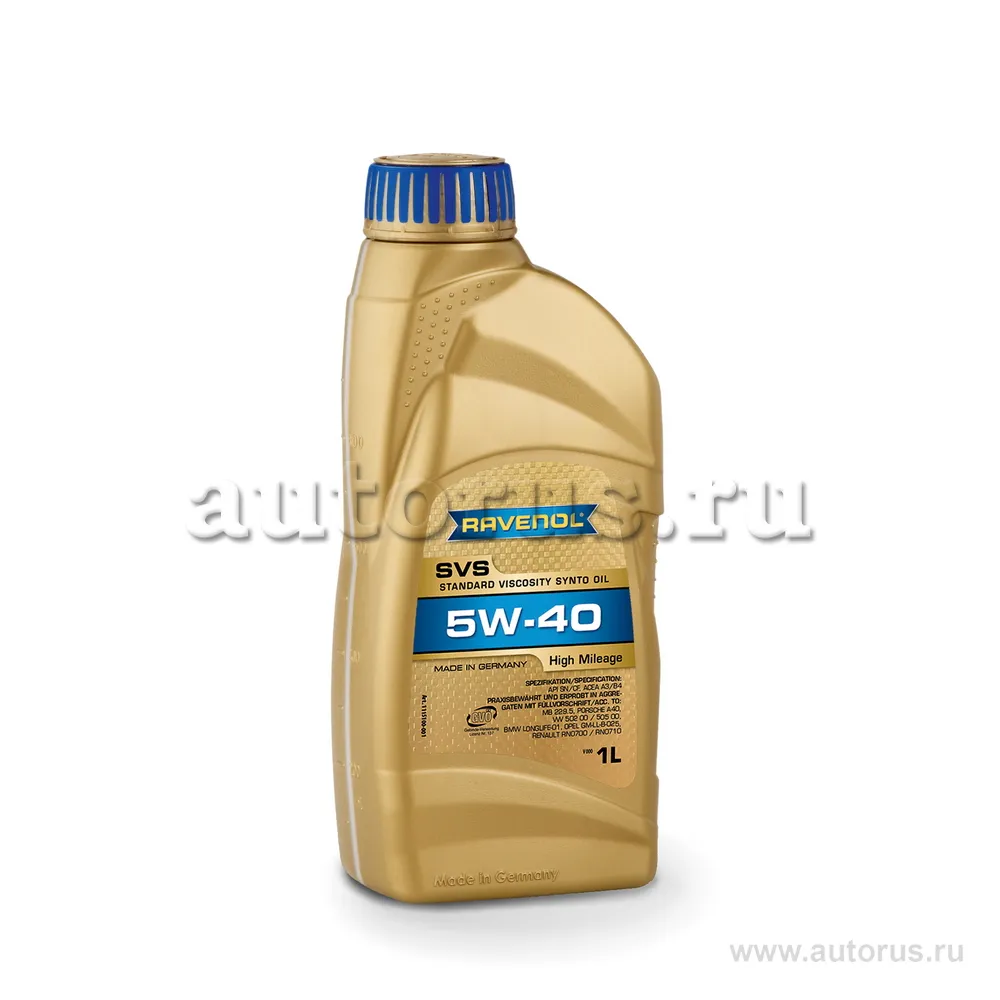 Моторное масло RAVENOL SVS Standard Viscosity Synto Oil SAE 5W-40 (1л) new 1115100-001 (4014835802827)