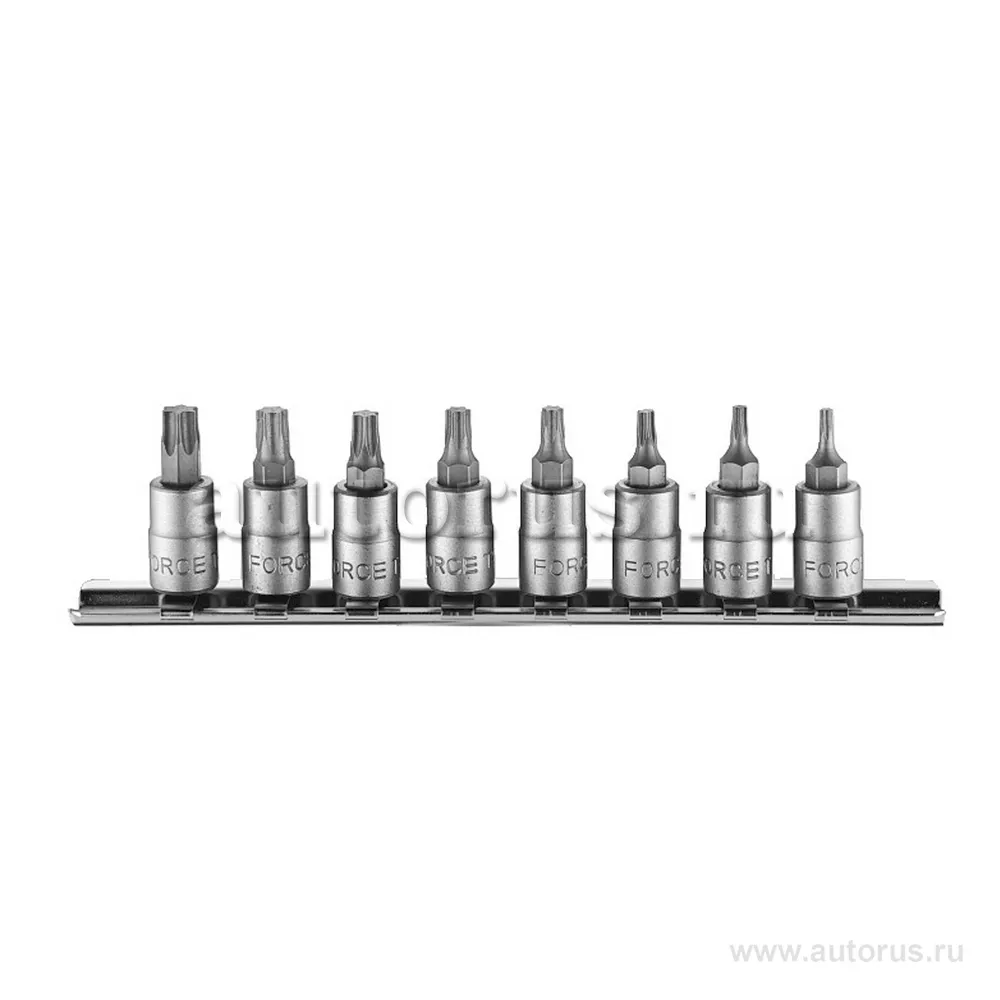 Набор головок-бит TORX с отверстием 8 пр.(T8H-T40H) FORCE 20812T
