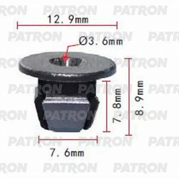 Фиксатор пластиковый Audi, GM, Volkswagen применяемость: задний габарит PATRON P370691