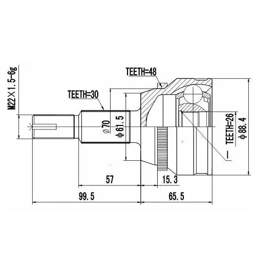 ШРУС наружный TOYOTA CAMRY (06-- 11) ZIKMAR Z87011R