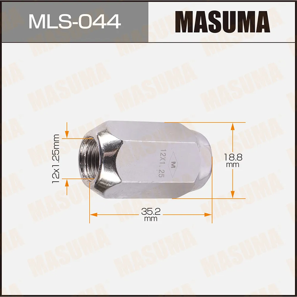 Гайка 12x1.25 MASUMA MLS-044