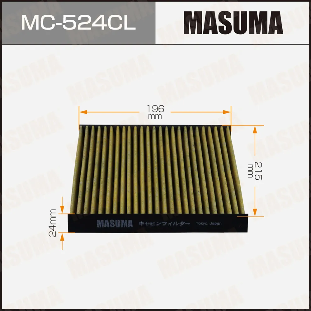 Салонный фильтр AC-401E MASUMA угольный (1/40) MASUMA MC524CL