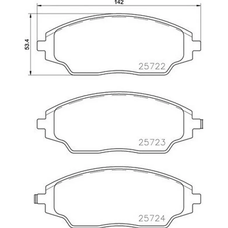 Колодки тормозные передние для CHEVROLET Aveo III OEM 19347589 ADR ADR290311