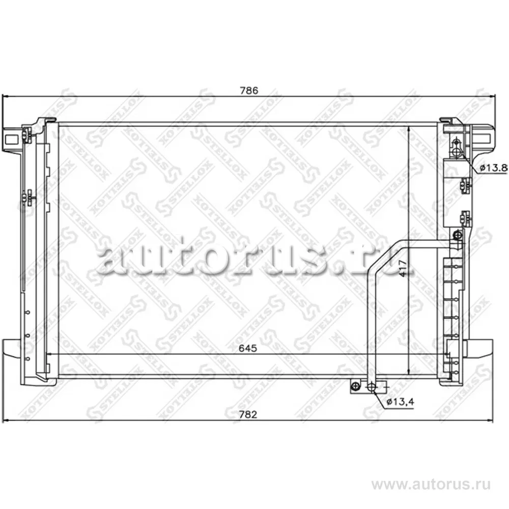 Радиатор конд. MB W204 all 07> STELLOX 10-45190-SX