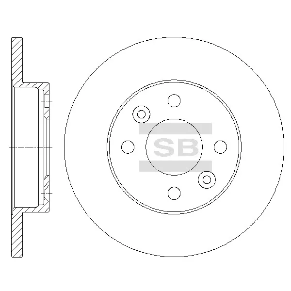 Диск тормозной (6001549211, 6001547684) SANGSIN BRAKE SD3050