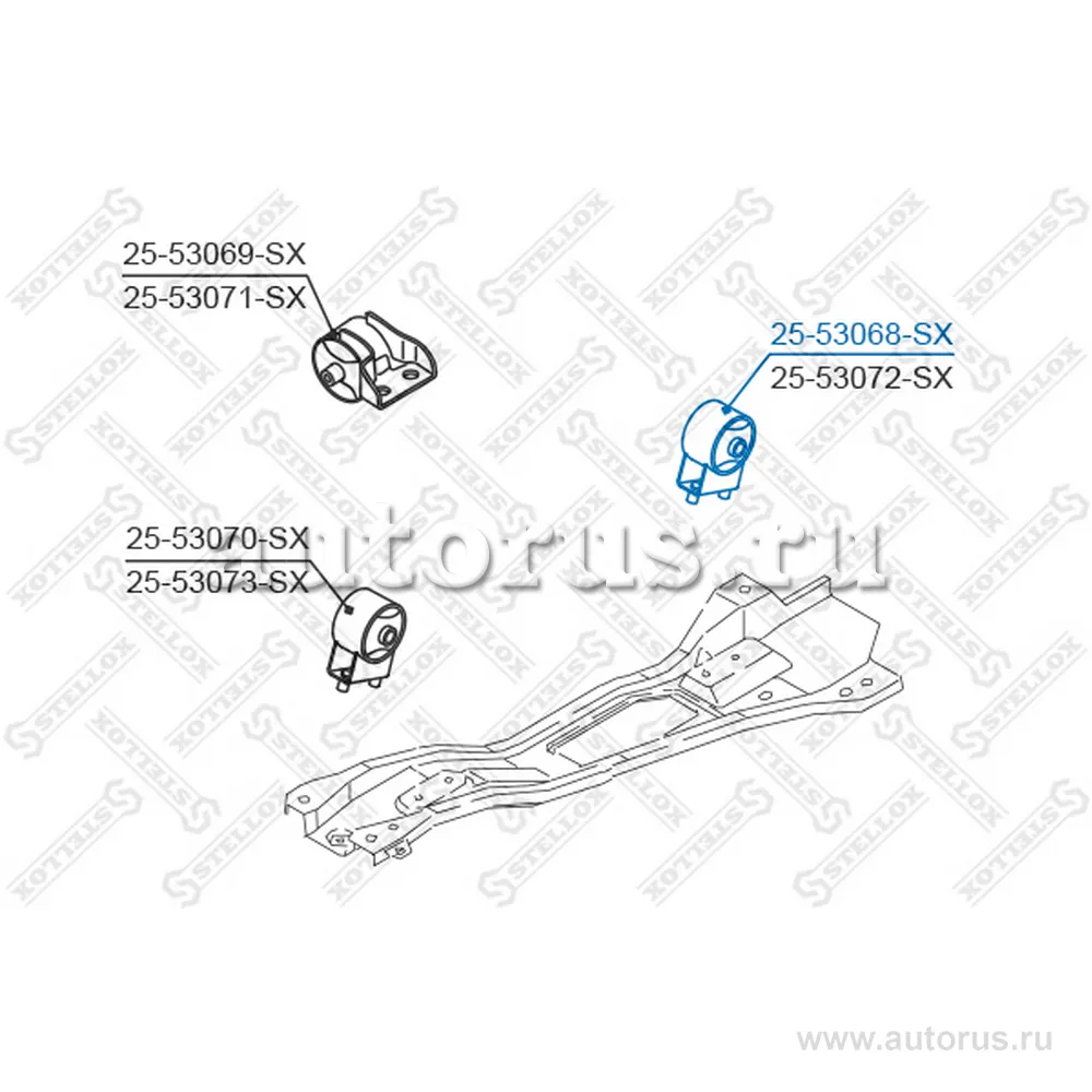 Подушка ДВС зад.KIA Rio 00 020708 STELLOX 2553068_SX