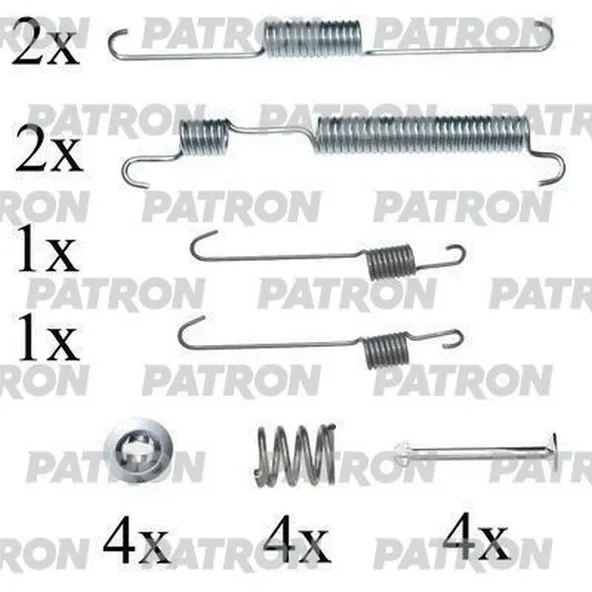 Комплект монтажный тормозных колодок барабанных HYUNDAI: ACCENT 00-, ACCENT 94-00, ACCE PATRON PSRK0039