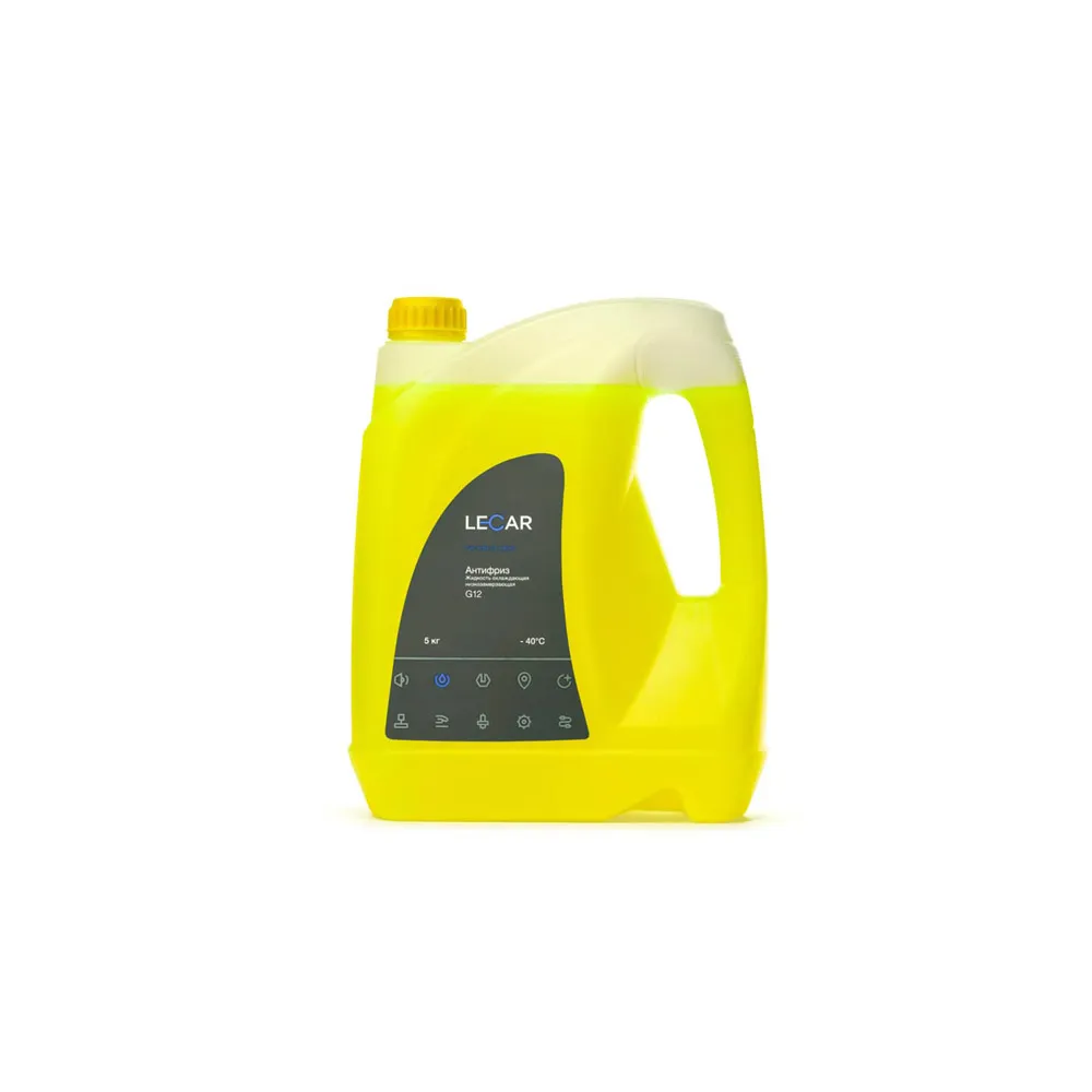 Антифриз LECAR G12 G12 готовый -40C желтый 5 л LECAR000071210