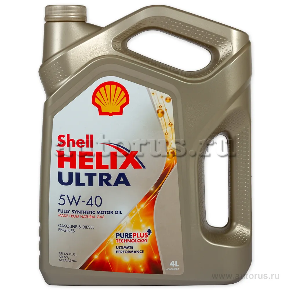 Масло моторное SHELL Helix Ultra SN+ 5W-40 синтетическое 4 л 550051593