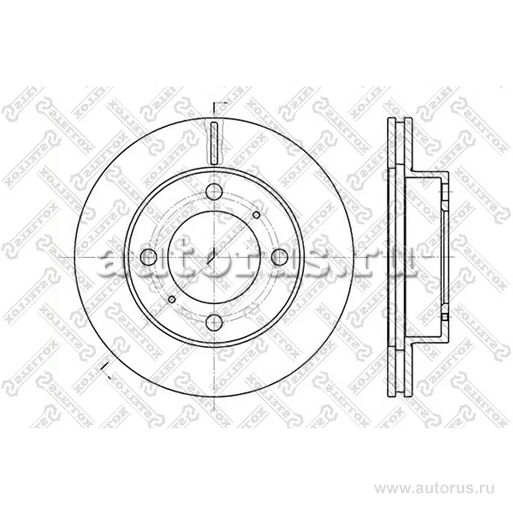 Диск тормозной передний TOYOTA COROLLA ALL 92-02 STELLOX 60204543V_SX
