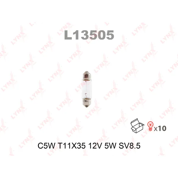 Лампа 12V C5W 5W LYNXauto 1 шт. картон L13505