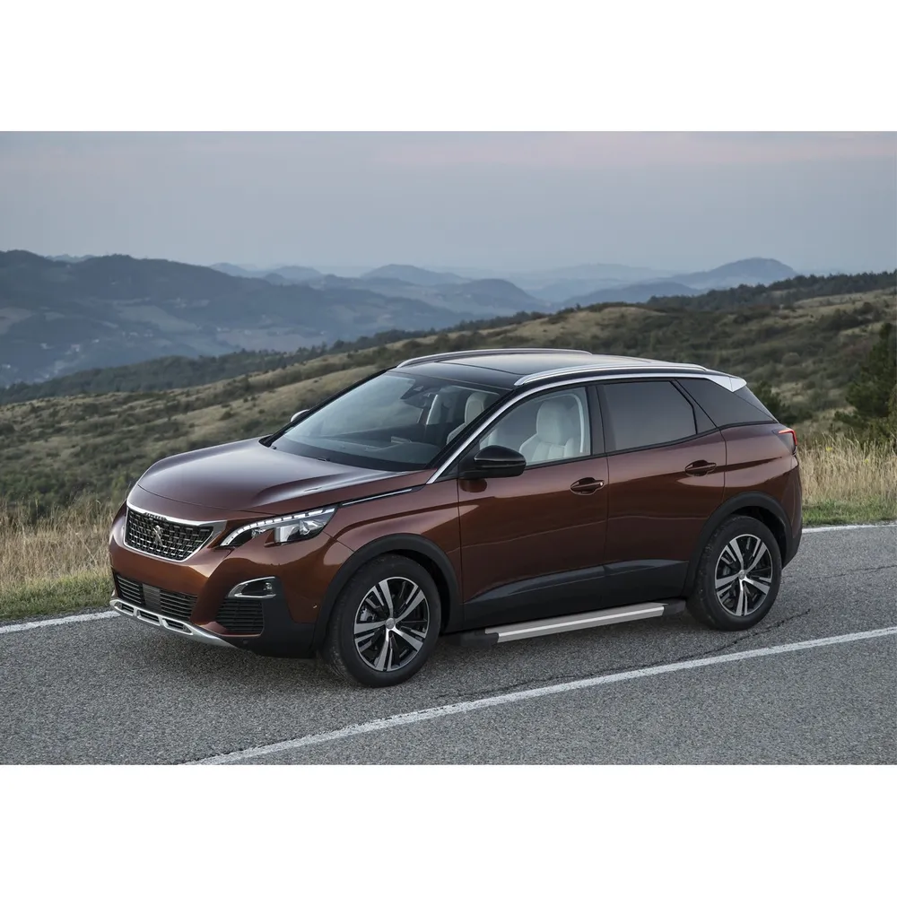 Порог-площадка Silver F180AL + комплект крепежа, RIVAL, Peugeot 3008 2017- Peugeot 3008 F180AL.4301.1