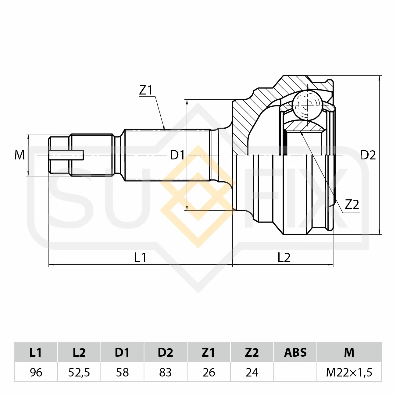ШРУС SUFIX ST-1105