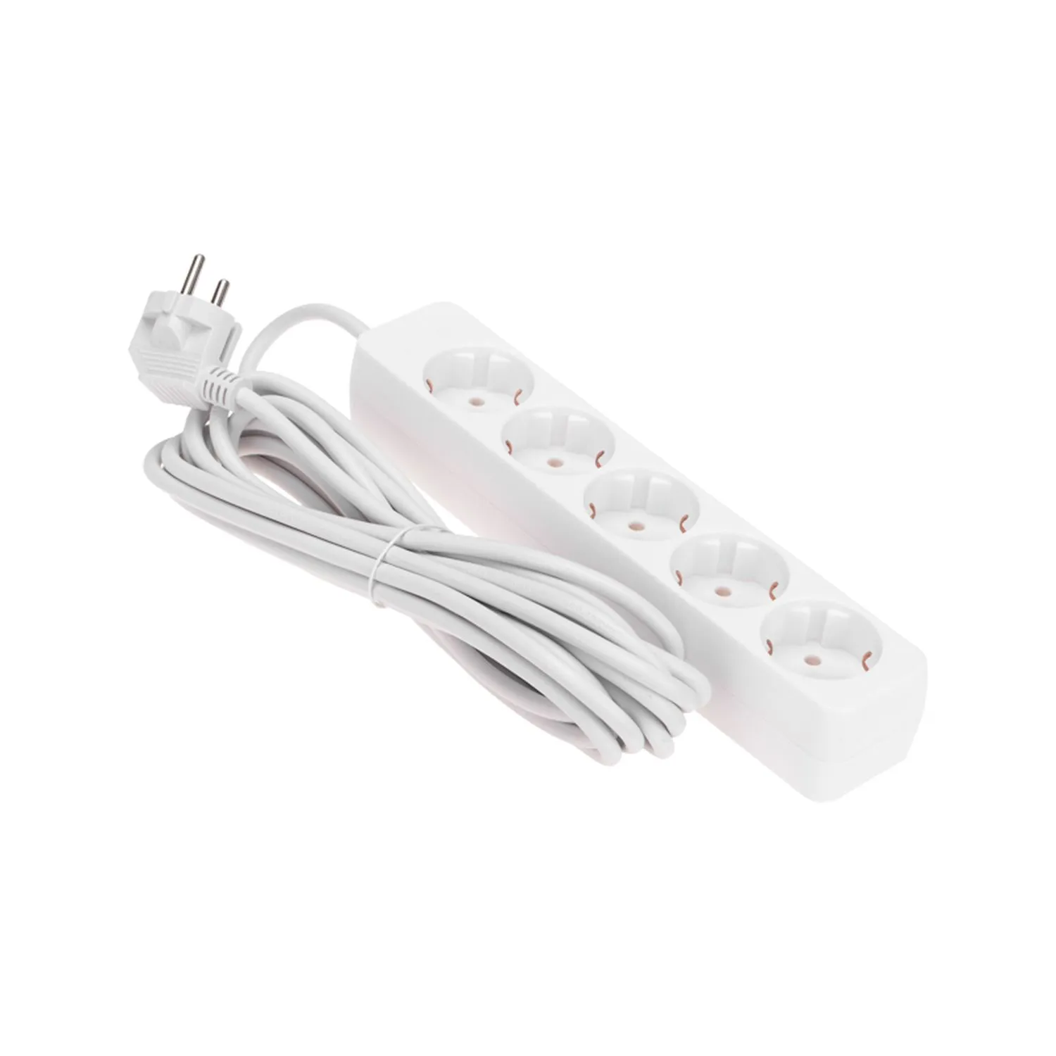 Удлинитель 5 гнезд, 5м, 3х0,75мм?, с/з, белый PROconnect 13-4213