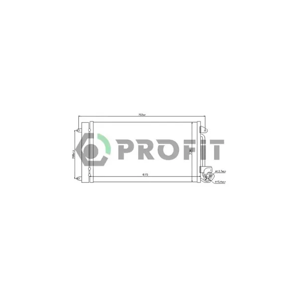 Радиатор кондиционера_SKODA FABIA 2010-. ROOMSTER. RAPID 2012-. SEAT IBIZA 08-. TOLEDO 2012-. VW POL Profit PR9575C1