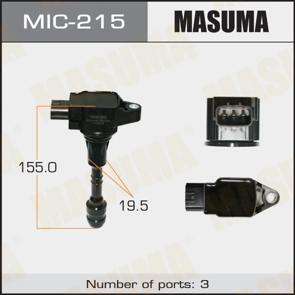 Катушка системы зажигания MASUMA MIC215