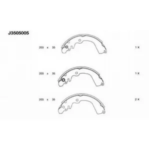 Колодки барабанные