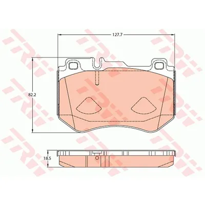 Колодки дисковые передние MB W205 1.6-2.2I D 13 TRW GDB2078