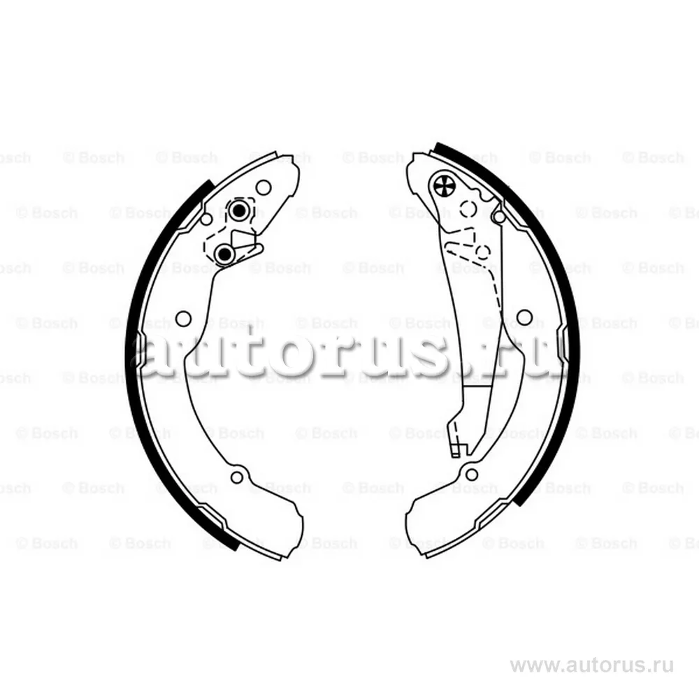 Колодки тормозные барабанные BOSCH 0 986 487 555
