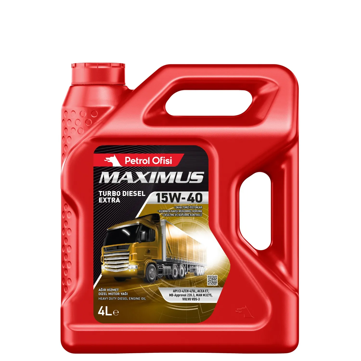 Масло моторное MAXIMUS T.D. EXTRA 15W-40 4 л. Petrol Ofisi 400001494