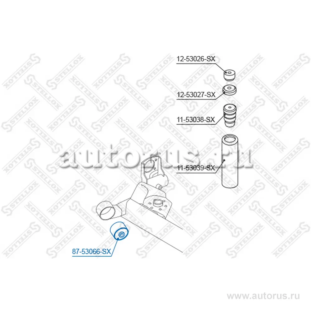 Сайлентблок зад. балки KIA Picanto 04> STELLOX 87-53066-SX
